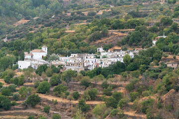 Fototapeta na wymiar A town in the Sierra Nevada in southern Spain