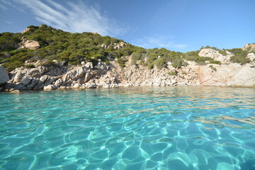 Parco Nazionale Arcipelago di La Maddalena. Paesaggio marino, isola Spargi, Cala Corsara