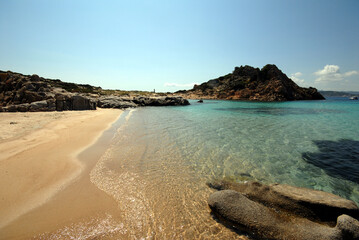 Parco Nazionale Arcipelago di La Maddalena. Paesaggio marino, isola Spargi, Cala Corsara