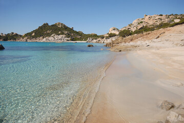 Parco Nazionale Arcipelago di La Maddalena. Paesaggio marino, isola Spargi, Cala Corsara