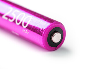 Red AA battery inscription 2500 on a white background.