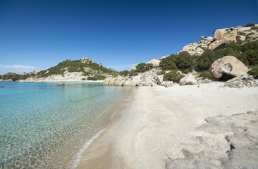 Parco Nazionale Arcipelago di La Maddalena. Paesaggio marino, isola Spargi, Cala Corsara