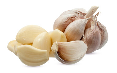 Garlic isolated on white background