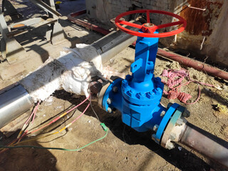 heat treatment of the pipe DN150 steel 15x5m at the factory enterprise