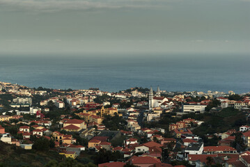 Obraz premium igreja de Santo António, Funchal cityscape at dusk, Madeira island