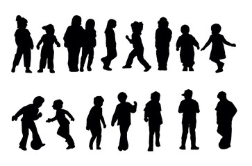 Children play football and communicate with each other.