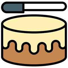 Cake decorating icon, Bakery and baking related vector