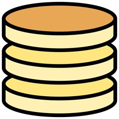 Layer cake icon, Bakery and baking related vector