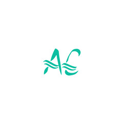 AC initial handwritten logo for identity