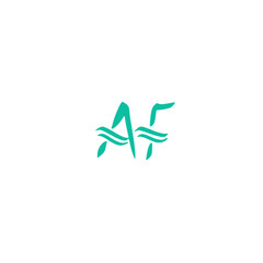 AF initial handwritten logo for identity