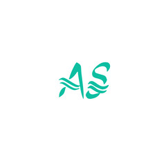 AS initial handwritten logo for identity