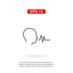 web icon Voice recognition concept sign isolated on white background. Simple vector illustration.