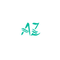 AZ initial handwritten logo for identity