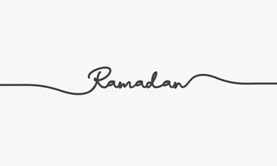 ramadan handwritten text design vector.