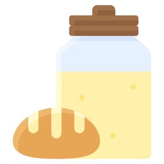 Sourdough icon, Bakery and baking related vector
