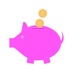 Pig bank clip art vector illustration