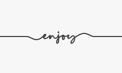 enjoy handwriting word design vector.