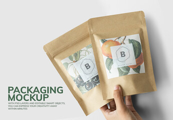 Organic Tea Packaging Mockup