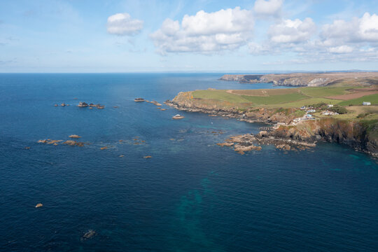Aerial photograph of the Lizard, Cornwall, England.