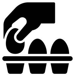 Egg carton icon, Bakery and baking related vector