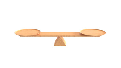 Balance Concept. Wooden Board Plank Balancing