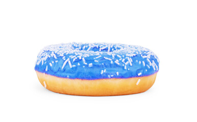 Donut with sprinkles isolated on white background