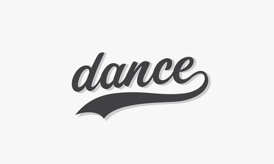 text script Dance graphic illustration.