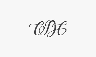 CDC letter script logo vector.
