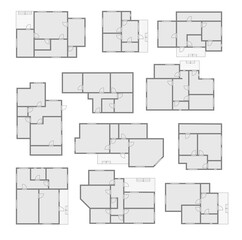 house layout blueprint vector apartment design project - 427519328