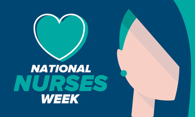 National Nurses Week. Thank you nurses. Medical and health care concept. Fighters against viruses and diseases. In honour of the doctors. Celebrated annual in United States. Vector illustration poster