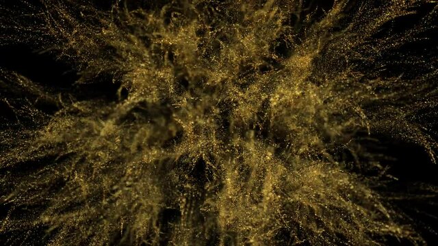 Glitter Particles Gold Explode 02