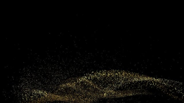Glitter Particles Gold Floor 01