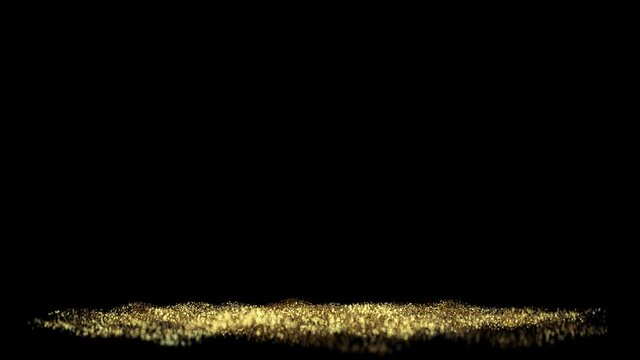 Glitter Particles Gold Floor 02