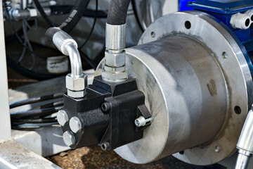 Hydraulic pump of a production oil station.