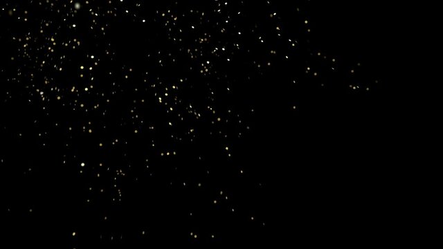 Glitter Particles Gold Rain 02
