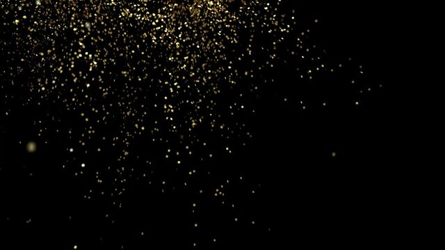 Glitter Particles Gold Rain 01