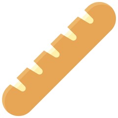 Baguette icon, Bakery and baking related vector