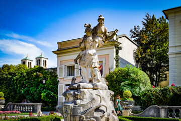 ザルツブルク、ミラベル庭園の情景