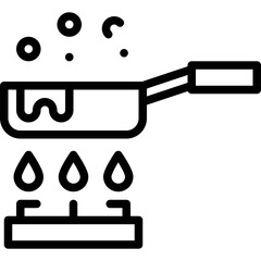 Cooking with pan icon, Bakery and baking related vector