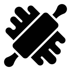 Rolling pin icon, Bakery and baking related vector