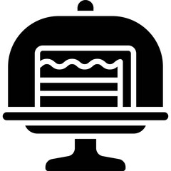 Cake on Cake stand icon, Bakery and baking related vector