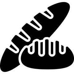 Baguette icon, Bakery and baking related vector