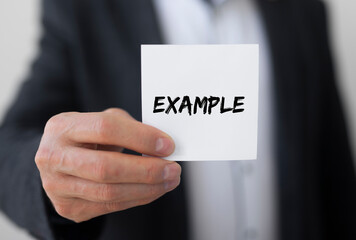 Word example on paper, cases in business or education
