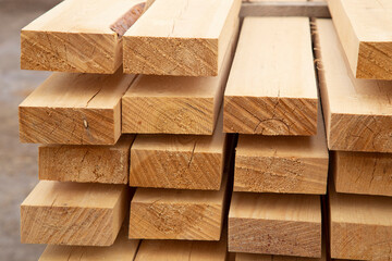 Edged boards.Building material.The material is made of wood.