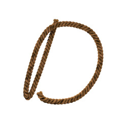 Rugged Rope text typeface letter D