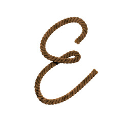 Rugged Rope text typeface letter E