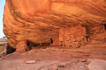 Indian ruins in Mule Canyon, Manti La Sal National Forest in Utah, USA