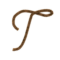Rugged Rope text typeface letter T