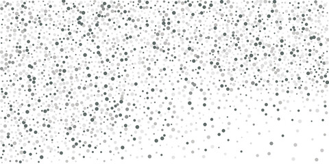 Silver confetti point on a white background.   Illustration of a drop of shiny particles. Decorative element. Element of design. Vector illustration, EPS 10.