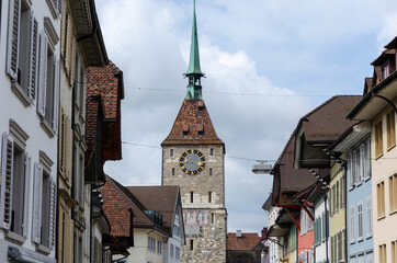 Fototapeta na wymiar Oberturm, Altstadt, Aarau, Schweiz